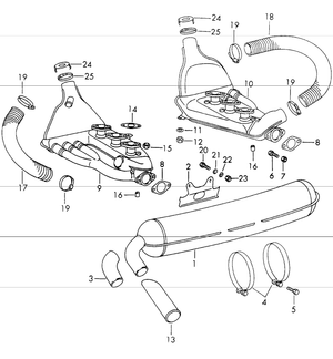 (New) 911 Muffler Strap - 1965-83