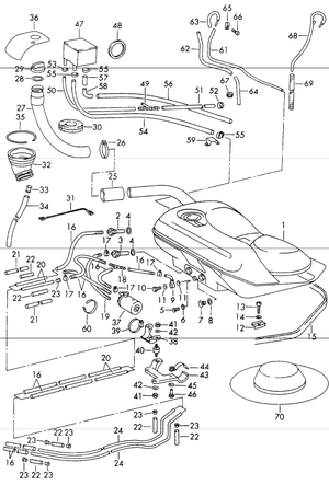 (New) 911 Fuel Tank Breather Hose Rubber Sleeve - 1969-73