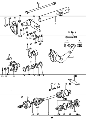 (New) 911/912E/930 Rear Torsion Spring Plate - 1976-89