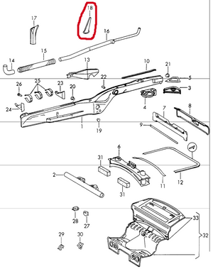 (New) 911 Side Member Bracket Left 1965-73