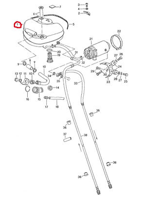 (New) 911/912E Fuel Tank - 1974-89