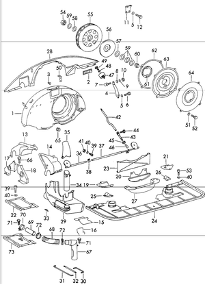 (New) 912 Engine Cover Guide Tube Left 1965-68