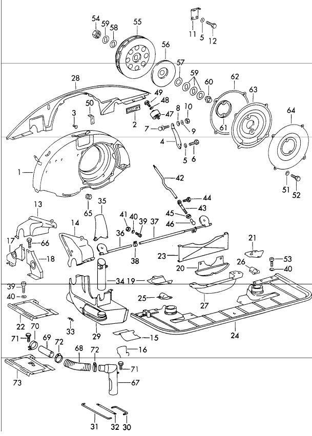 (New) 912 Engine Cover Guide Tube Right 1965-68
