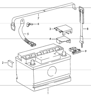 (New) 912 Battery Retaining Strap 1969