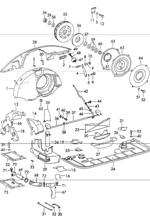 (New) 912 Engine Tin Cover Plate for Pulley Shaft 1965-68