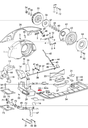 (New) 912 Engine Tin Covering Cap Right - 1965-68