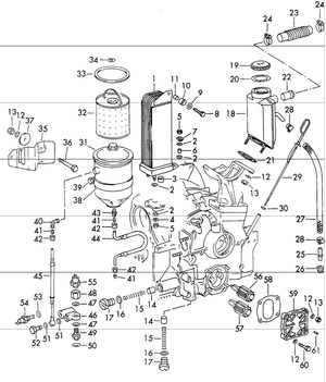 (New) 911/912 Upper Oil Tank Filter/Backfire Grid - 1965-81