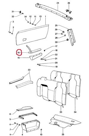 (Used) 914 Passenger Side Armrest - 1970-76