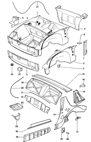 (New) 914 Battery Tray Support - 1970-76