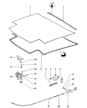 (Used) 914 Upper Hood Latch 1970-76