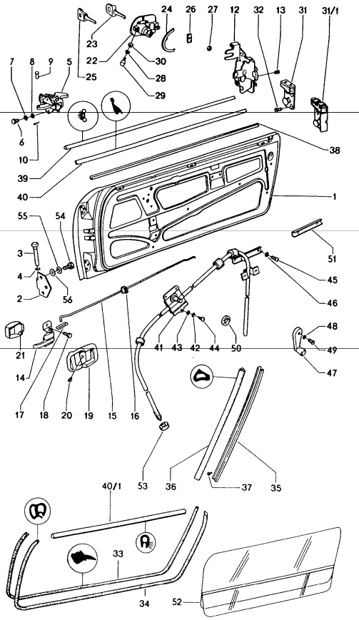 (New) 914 Door Window Seal Left 1970-76