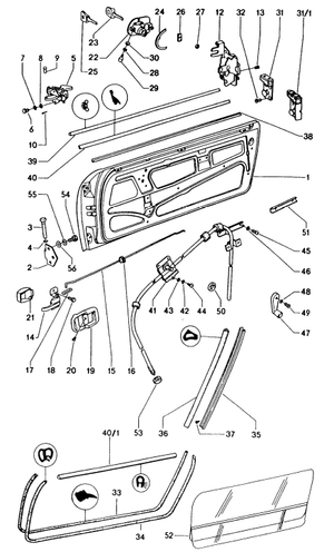 (New) 914 Door Seal Inner Right