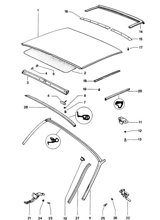 (New) 914 Targa Top Side Seal Right 1970-76