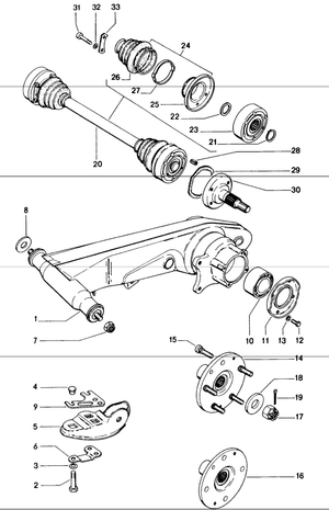 (New) 914/914-6 Rear Axle 1970-76