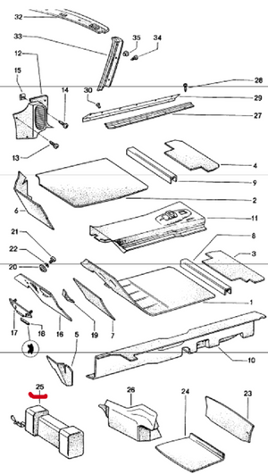 (New) 914/914-6 Passenger Side Footrest - 1970-71