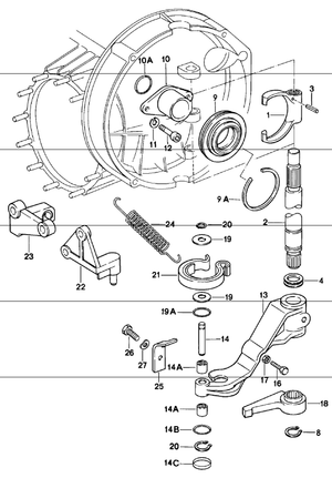 (New) 911 915 Transmission Clutch Release Bearing Shaft Seal - 1974-86