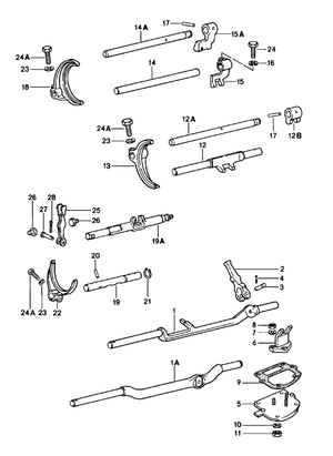 (Used) 915 3rd/4th Shift Rod and Fork 1972-85