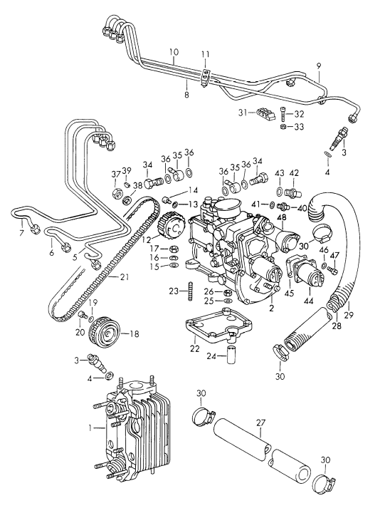 (Used) 911 T,E,S Fuel Injection Line Support