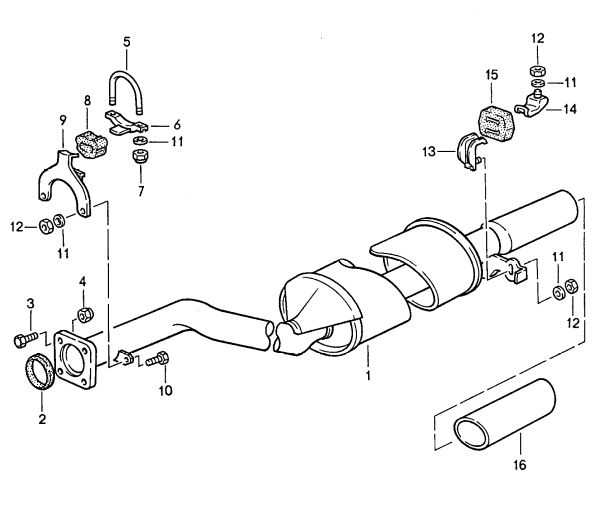 (New) 924/928/944/968 Exhaust Muffler Seal Ring 1980-95