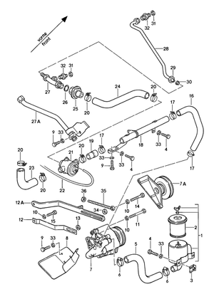 (New) 928 Secondary Air Injection Pump Filter 1978-95