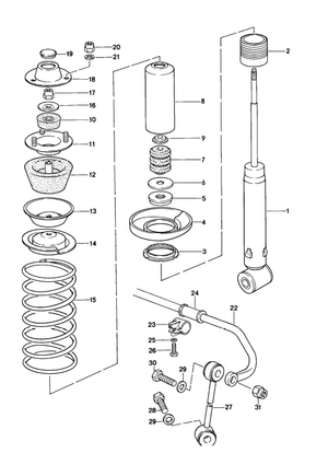 (New) 928 Rear Shock Rubber Damping Buffer 1978-95