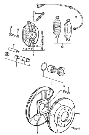 (New) 928 Front Disc Brake Pads 1978-85