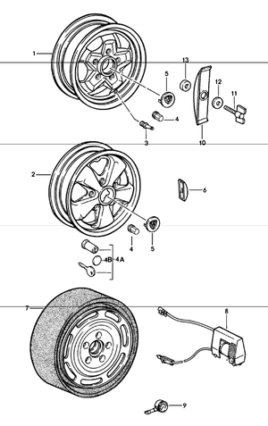 (New) 911 Collapsible Spare 1978-91