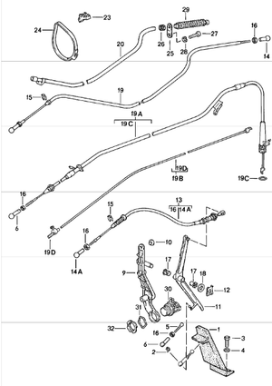 (Used) 928 Accelerator Linkage 1978-95