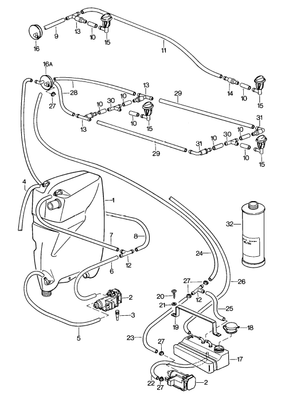 (New) 928 Windshield Washer Hose Connector - 1978-91