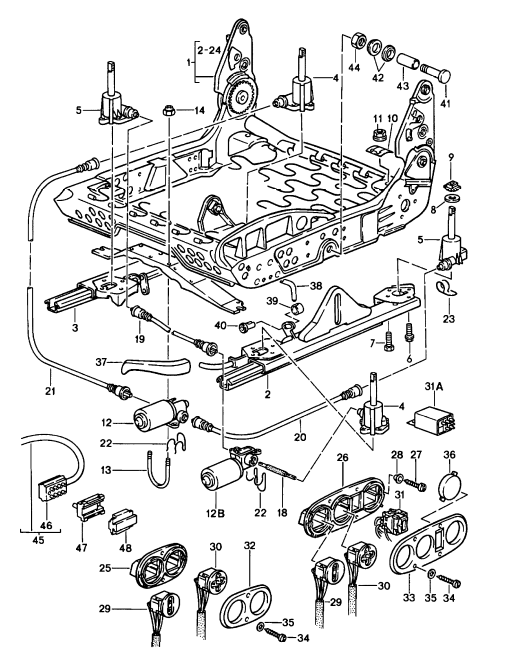 (New) 911/928/944/968 2 Way Power Seat Switch - 1984-95
