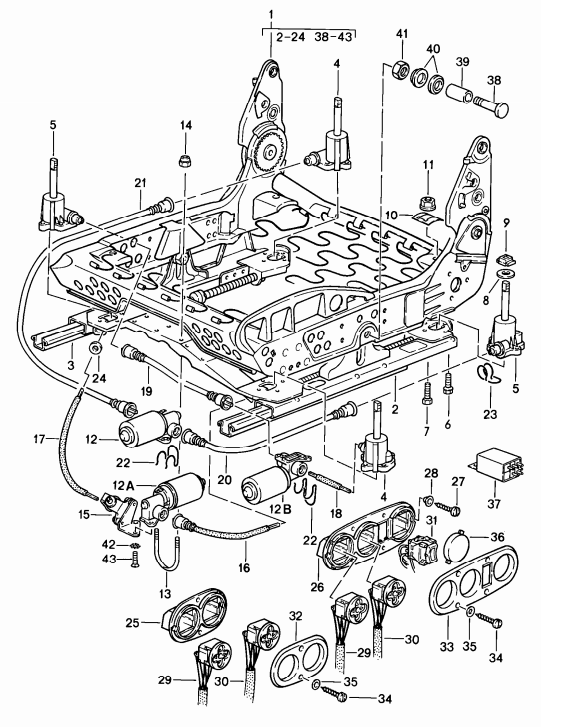 (New) 911/928/944/968 Power Seat Switch 1984-95