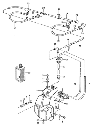 (New) 911/924/944/928/968 Windshield Washer Nozzle Heatable - 1985-95