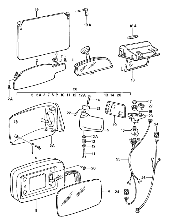 (New) 928 Make-up Mirror 1978-86