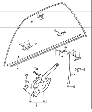 (New) 928 Passenger Side Window Guide Seal - 1978-95