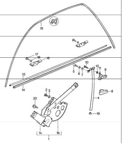 (New) 928 Passenger Side Window Guide Seal - 1978-95