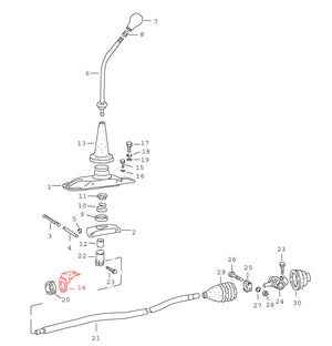 (New) 911/914 Shift Rod Support Bracket - 1969-89