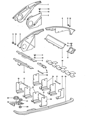 (New) 911 Right Cover for Air Hose - 1965-83