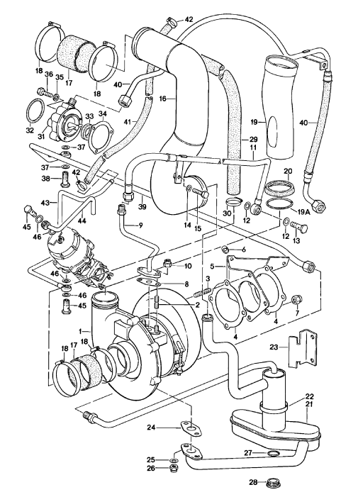 (New) 911 Turbo Oil Line to Turbocharger Gasket 1976-94