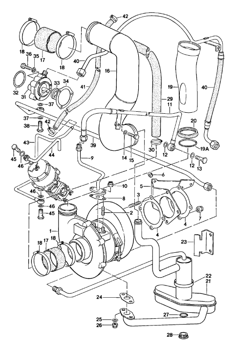 (New) 911 Turbo, Turbocharger Oil Line 1976-89
