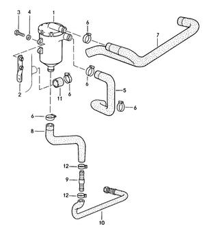 (New) 911 Turbo Oil Separator Hose 1987-89