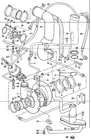 (New) 911/930 Turbocharger Outlet to Pressure Pipe Seal - 1976-89