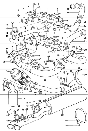 (New) 930 Wastegate Exhaust to Muffler Seal - 1976-89
