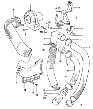 (New) 911SC Hot Air Duct Plastic Hose - 1980-83