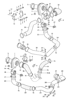 (Used) 911 Additional Blower Hose 1989-94