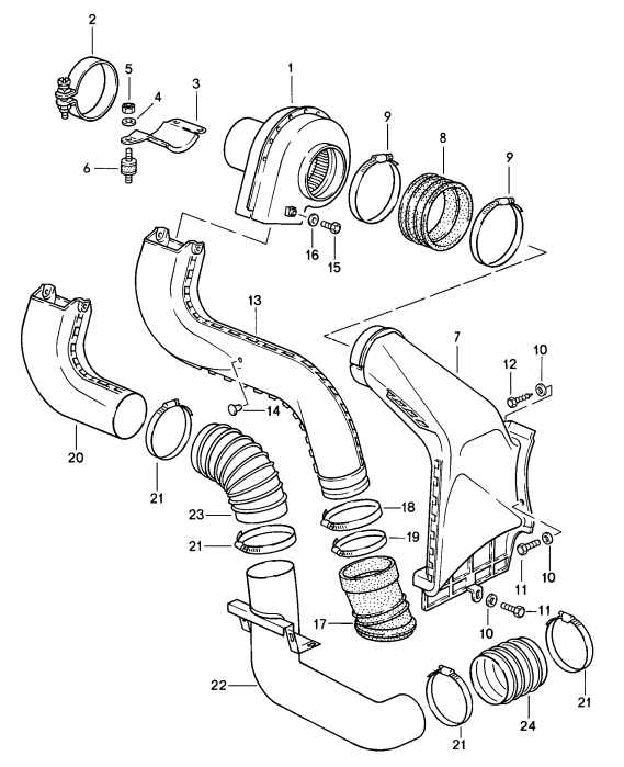 (New) 911 Carrera Additional Blower Hot Air Manifold - 1984-89