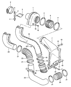 (New) 911 Carrera Additional Blower Hot Air Manifold 1984-89