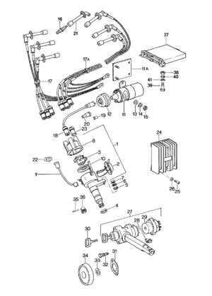 (New) 911/912, 3 Hole Spark Plug Wire Holder - 1965-89
