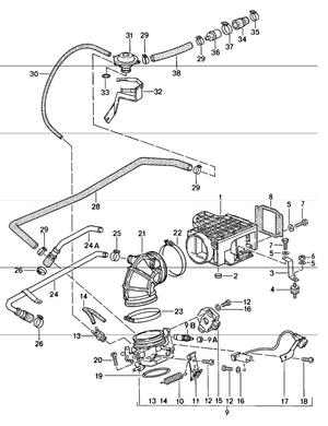(New) 911 Carrera Mass Air Flow Meter Rebuilt - 1984-94