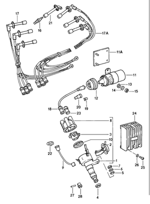 (New) 911 Ignition Coil Wire 1974-89