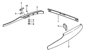 (New) 944, 968 Cabriolet Side Panel Left 1987-95